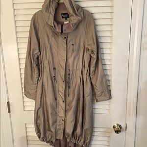 Christopher Raeburn Tan Raincoat Trench Coat Drawstring Waist Optional Balloon
